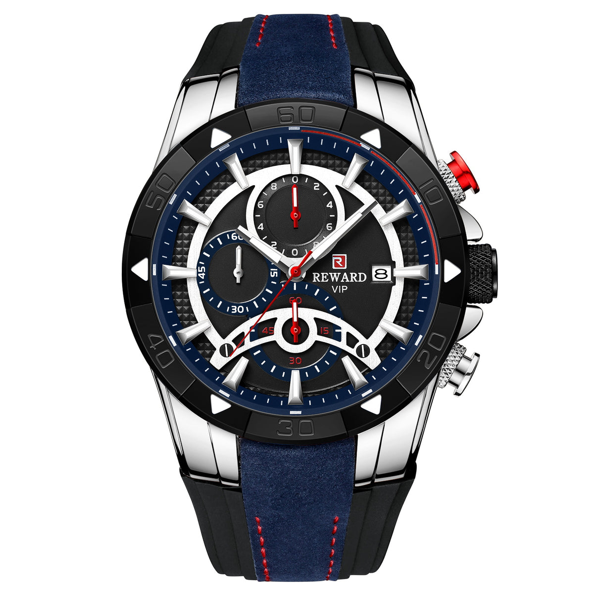 Herren Quarzuhr mit Kalender und Silikonarmband – Bild 4 | LuxeStyle