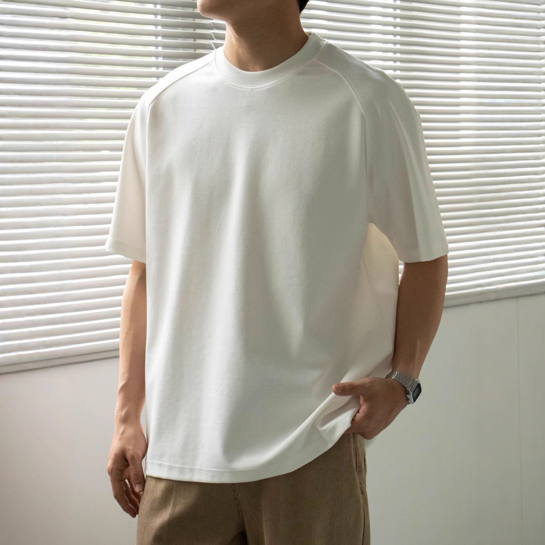Herren Patchwork T-Shirt Weit geschnitten