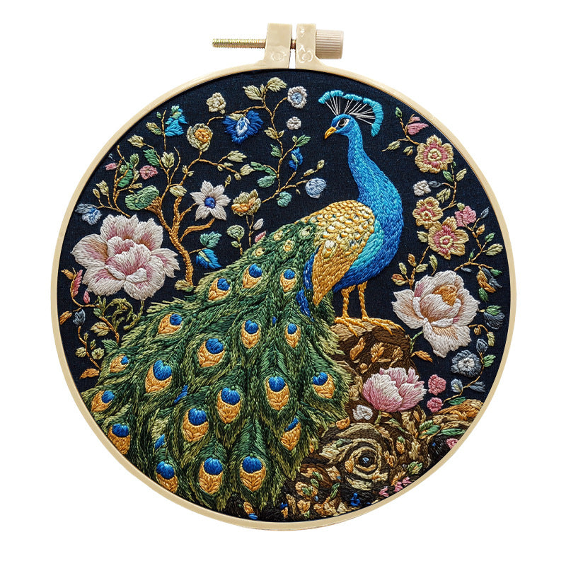 Stickerei-Set Pfau 20 cm Ring – Bild 7 | LuxeStyle