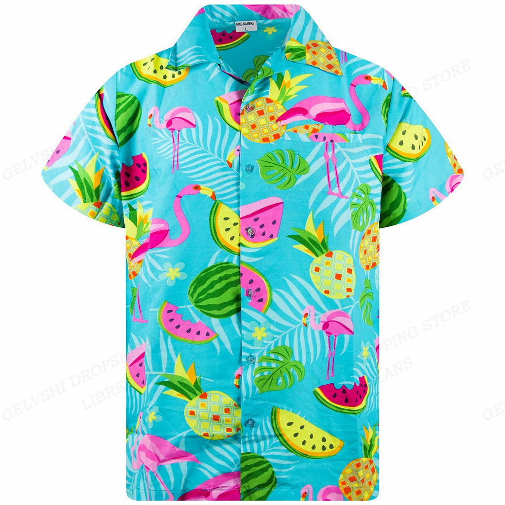 Herren Hawaiihemd gestreift