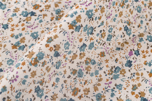 Blumiger Baumwollstoff mit Pigmentdruck – Bild 3 | LuxeStyle