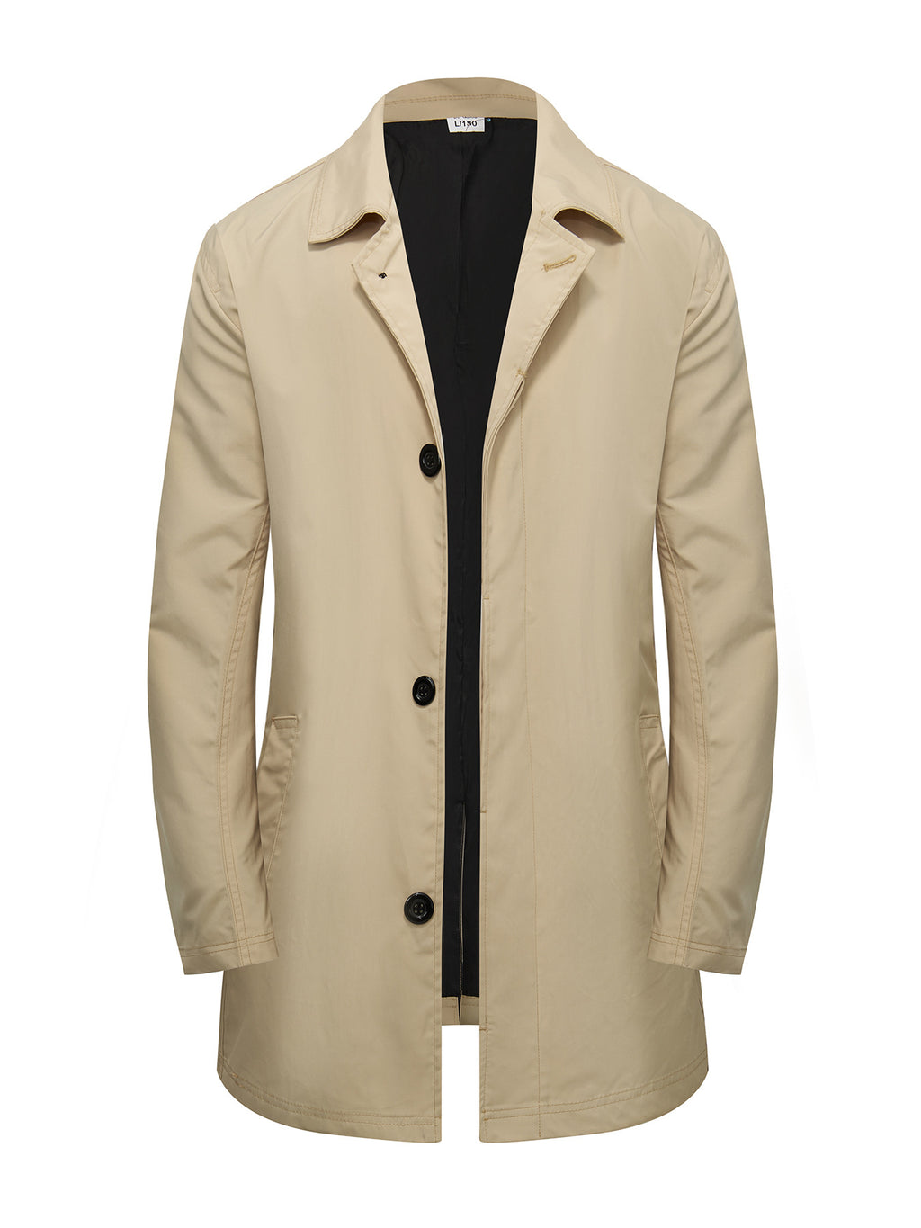 Männerklassischer Trenchcoat einreihig, locker – Bild 3 | LuxeStyle