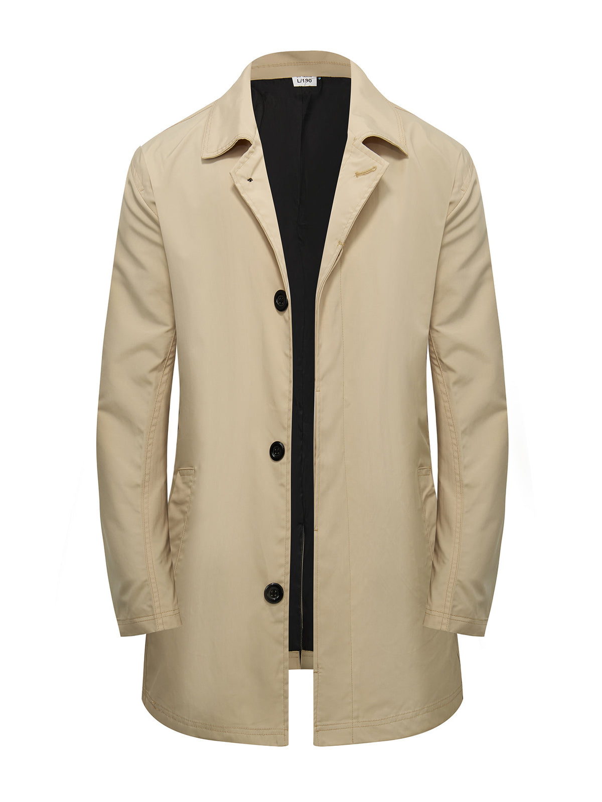 Männerklassischer Trenchcoat einreihig, locker – Bild 3 | LuxeStyle