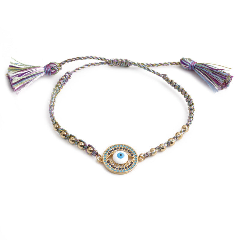 Kupfer-Zirkon Armband mit Teufelsauge – Bild 2 | LuxeStyle