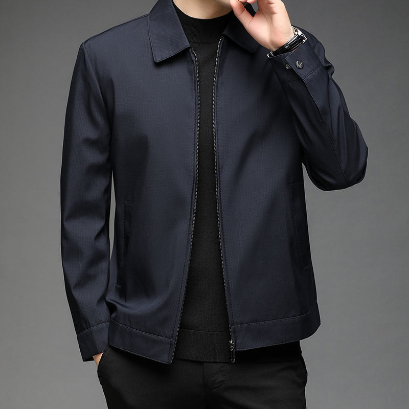 Schwarzes, blauer Business-Casual-Hemd für Männer – Bild 2 | LuxeStyle