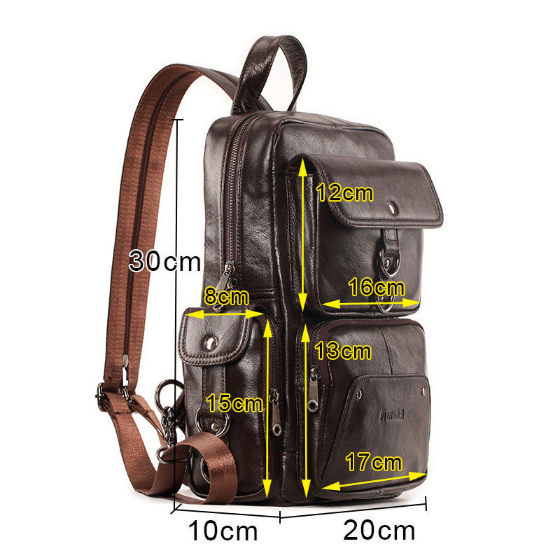 Rindsleder-Rucksack mit Reissverschluss – Bild 5 | LuxeStyle
