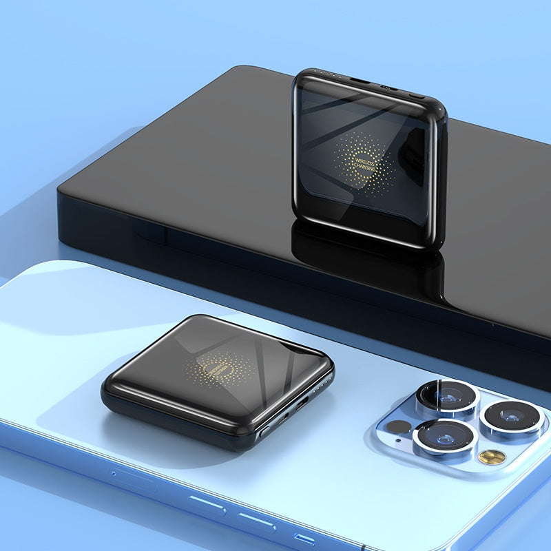Kompakte 10000 mAh Powerbank mit Wireless Charging