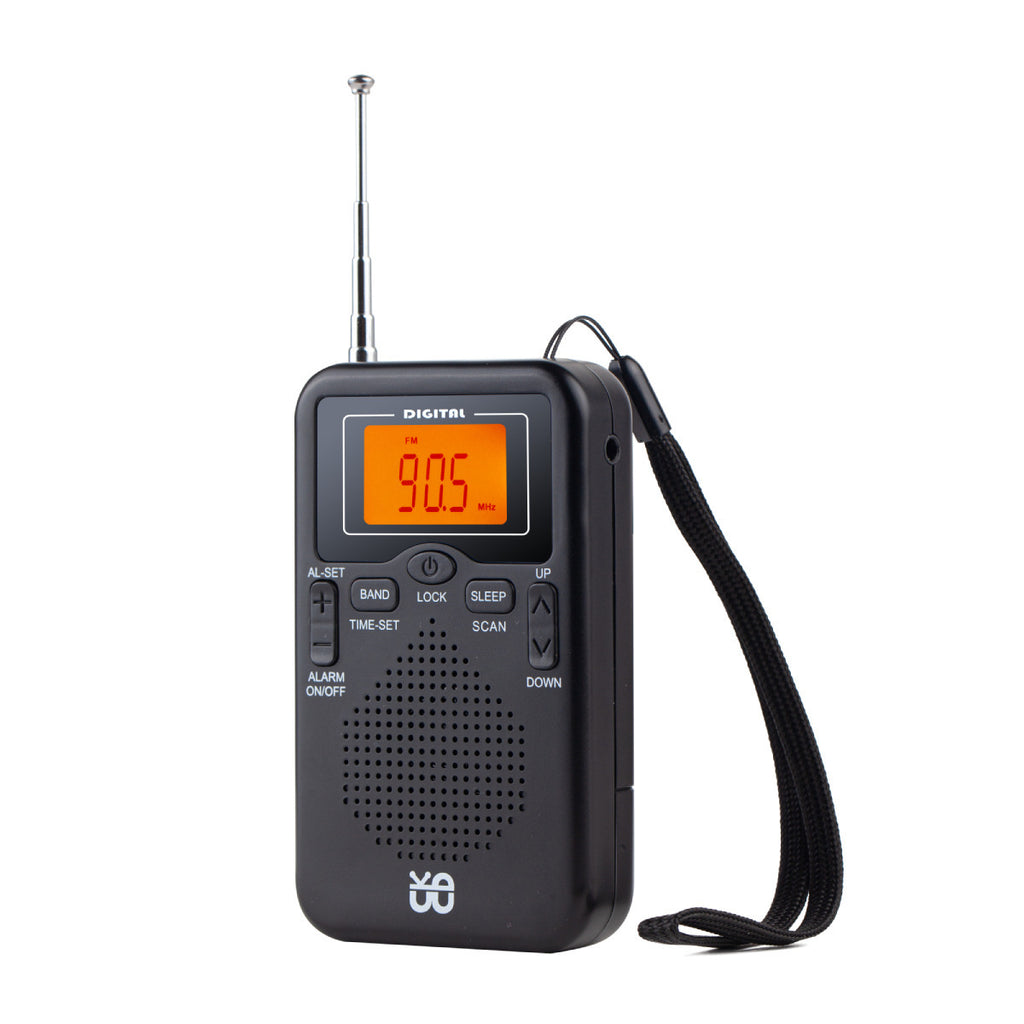 Taschenradio mit Uhr und Stereo-Sound