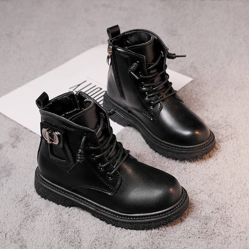 Mädchen Lederstiefel mit weicher Sohle | LuxeStyle