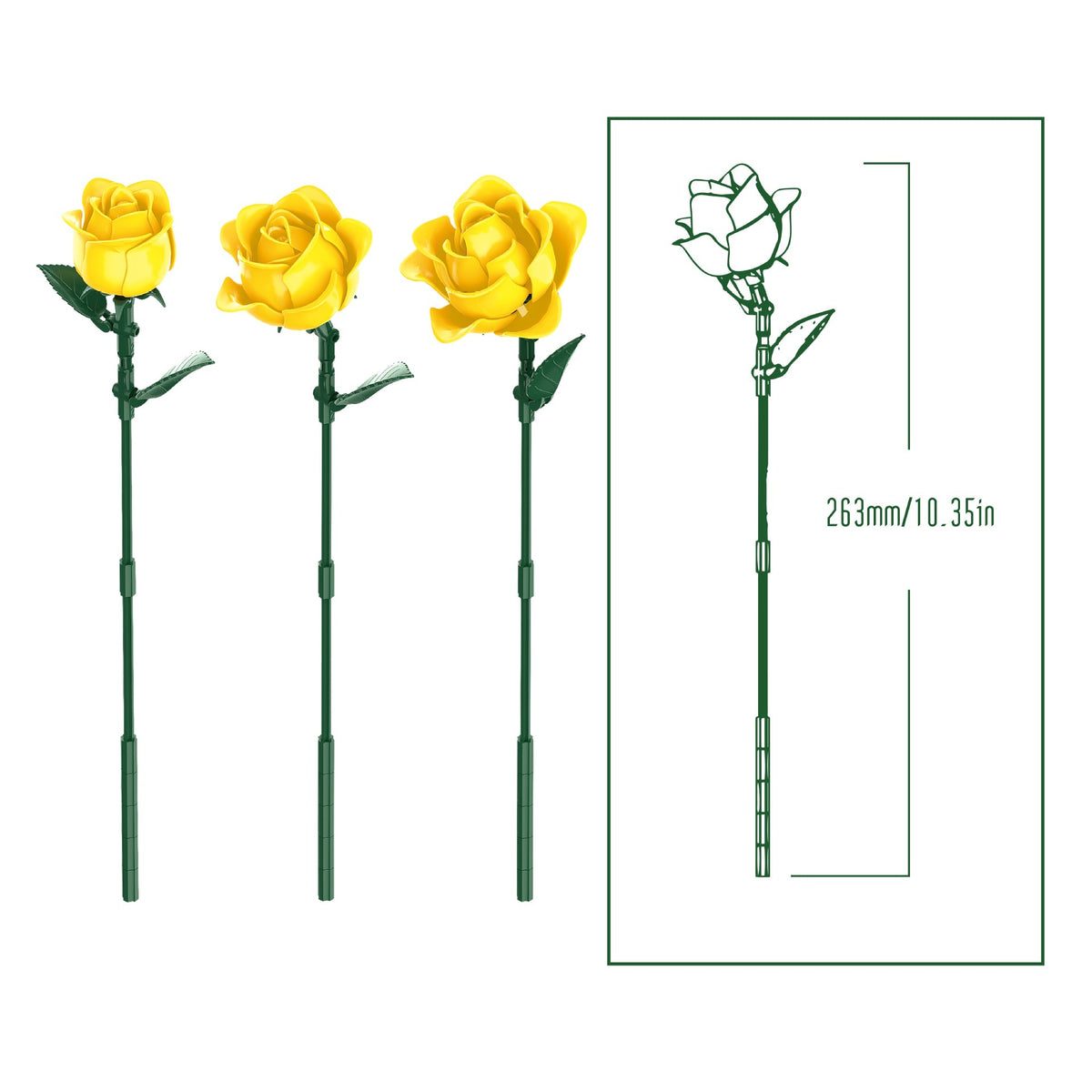 Ewige Rose Bausteine – Kreatives Ornament – Bild 5 | LuxeStyle
