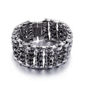 Titanstahl-Schädelarmband für Herren | LuxeStyle