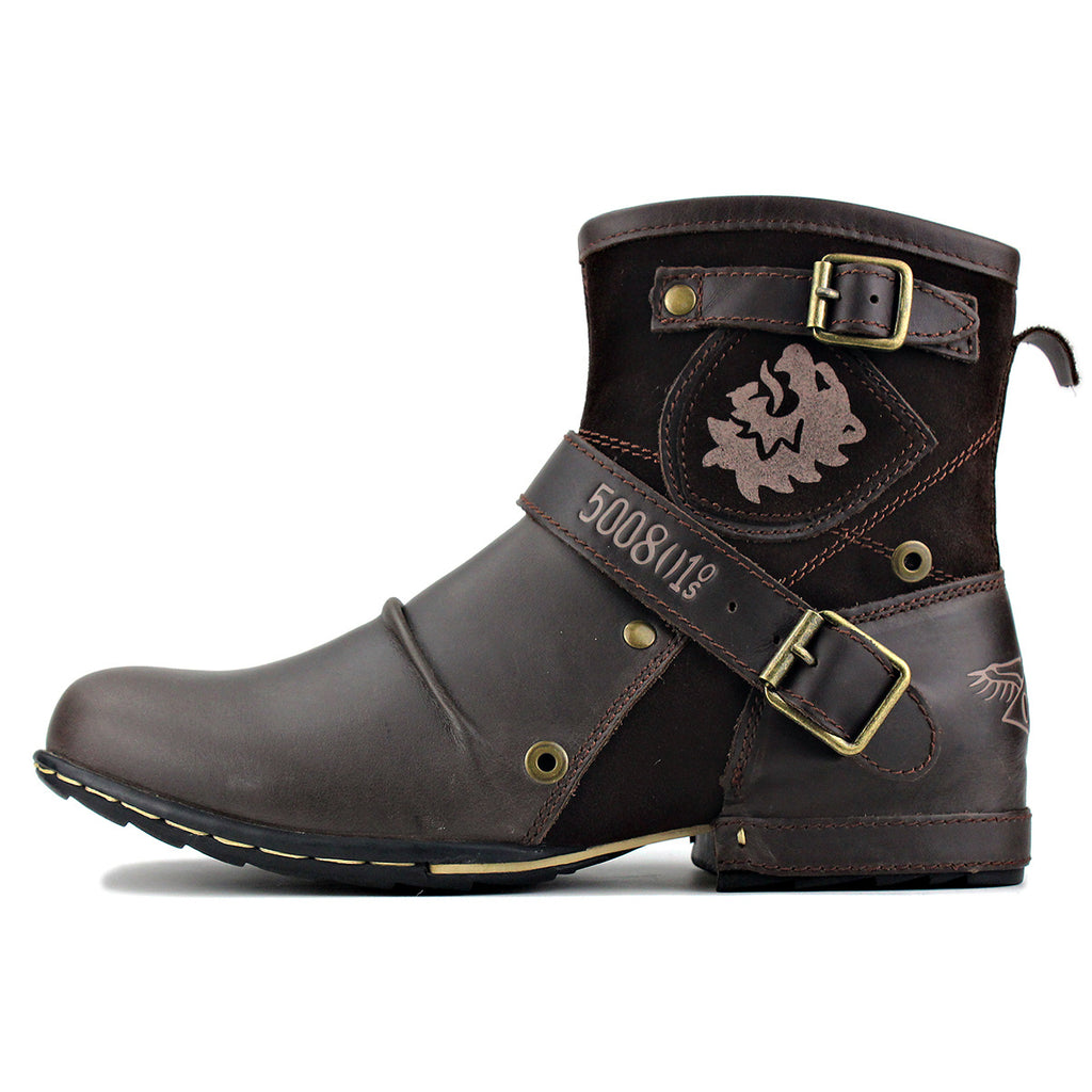 Western Denim Farbwechsel Worker-Schuhe Herren – Bild 3 | LuxeStyle