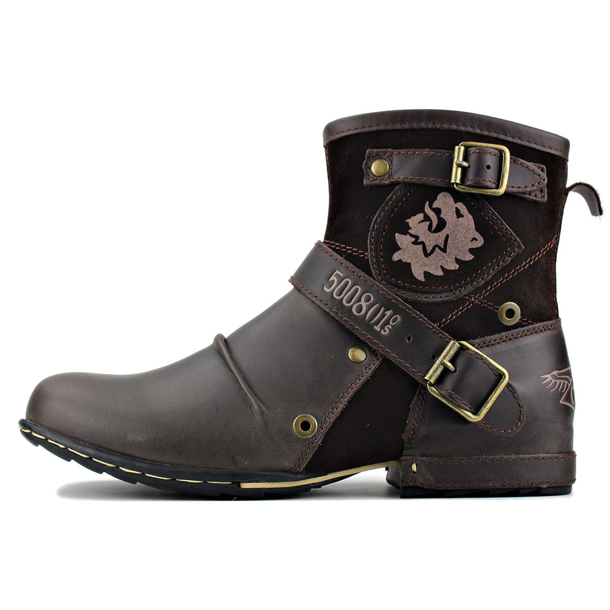 Western Denim Farbwechsel Worker-Schuhe Herren – Bild 3 | LuxeStyle