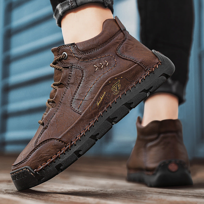 Herren High-Top Winterboots aus Leder