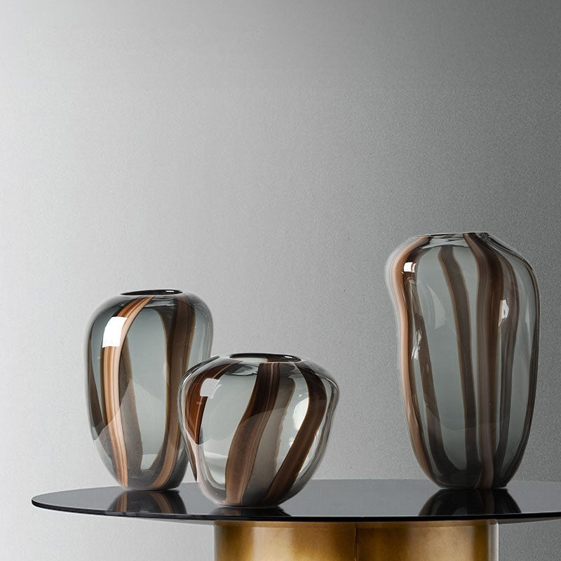 Gestreifte Hydroponik-Vase aus Glas – Bild 4 | LuxeStyle