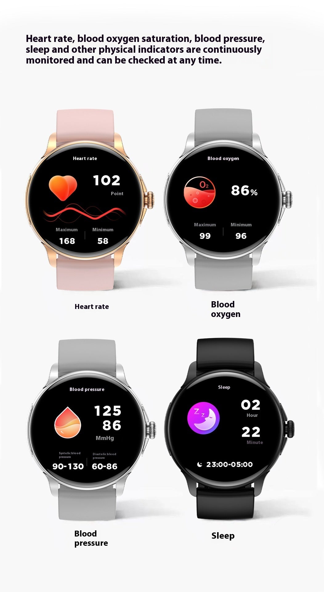 Smart-Armbanduhr mit Gesundheits-Features