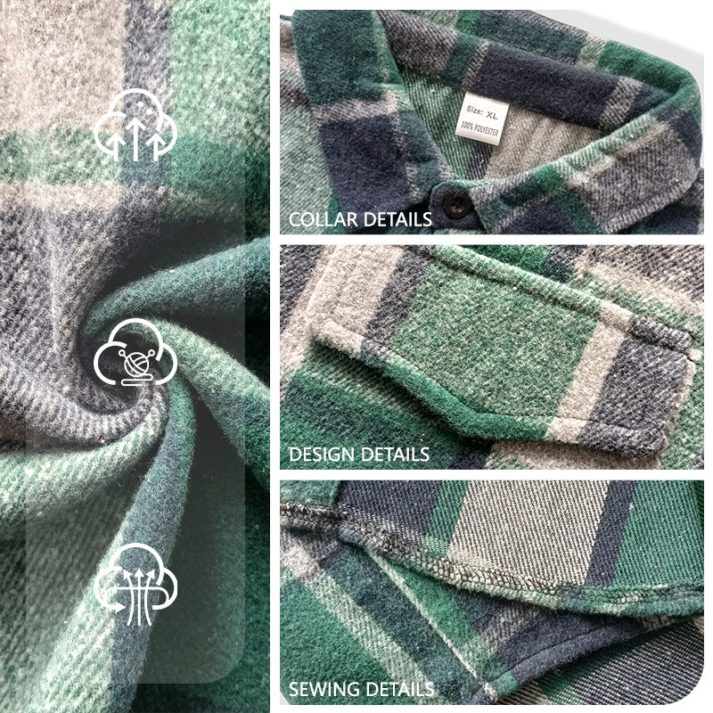Herren Cardigan mit Reverskragen und Karomuster