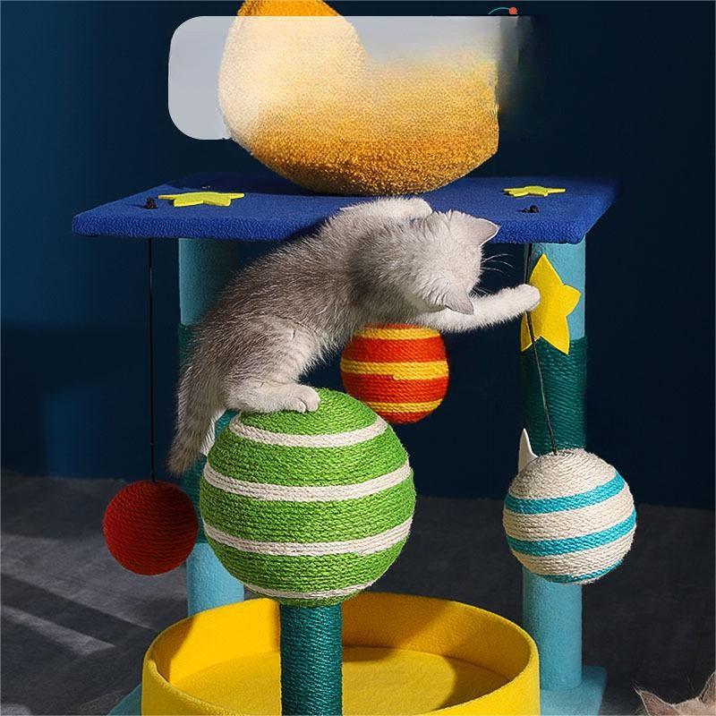 Katzenbaum 'Stern' mit Spielzeug – Bild 5 | LuxeStyle