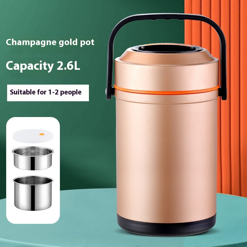 Thermos-Lunchbox aus Edelstahl, mehrlagig
