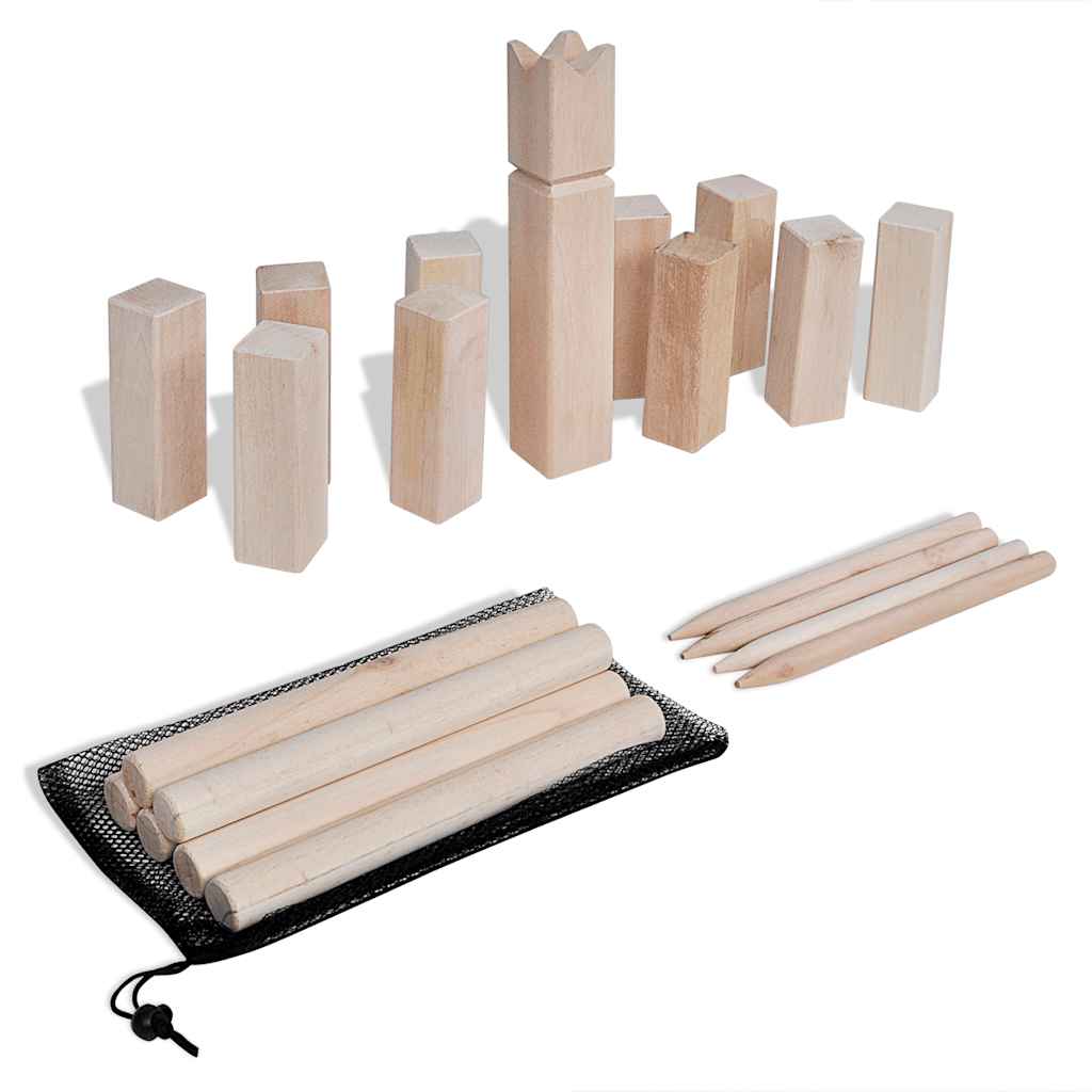 Kubb Wurfspiel aus Kiefernholz