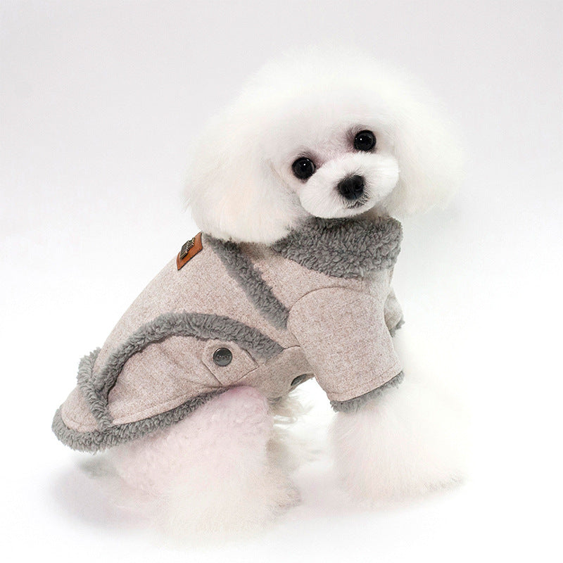Warme, personalisierte Hundejacke mit Fleecefutter (UK-Style)