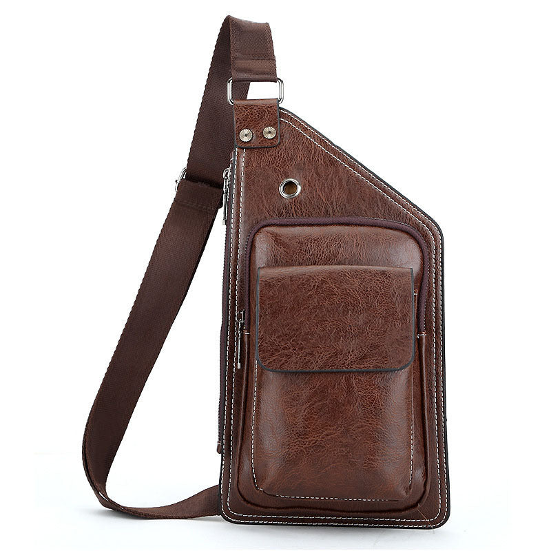 Brusttasche aus PU-Leder mit Reissverschluss – Bild 8 | LuxeStyle