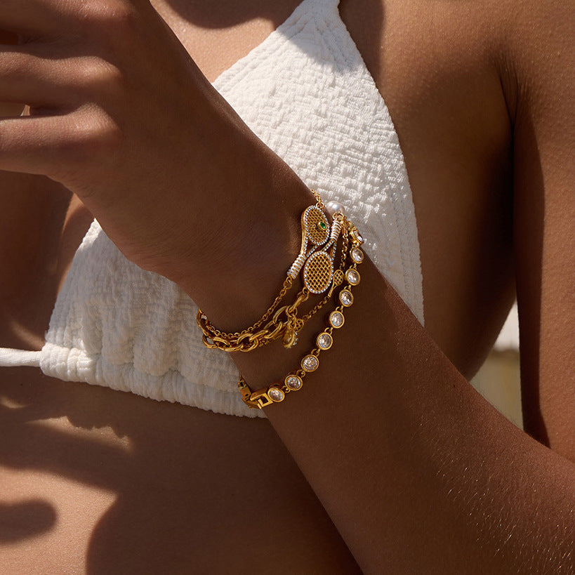 Edelstahl-Zirkon-Armband – Bild 1 | LuxeStyle