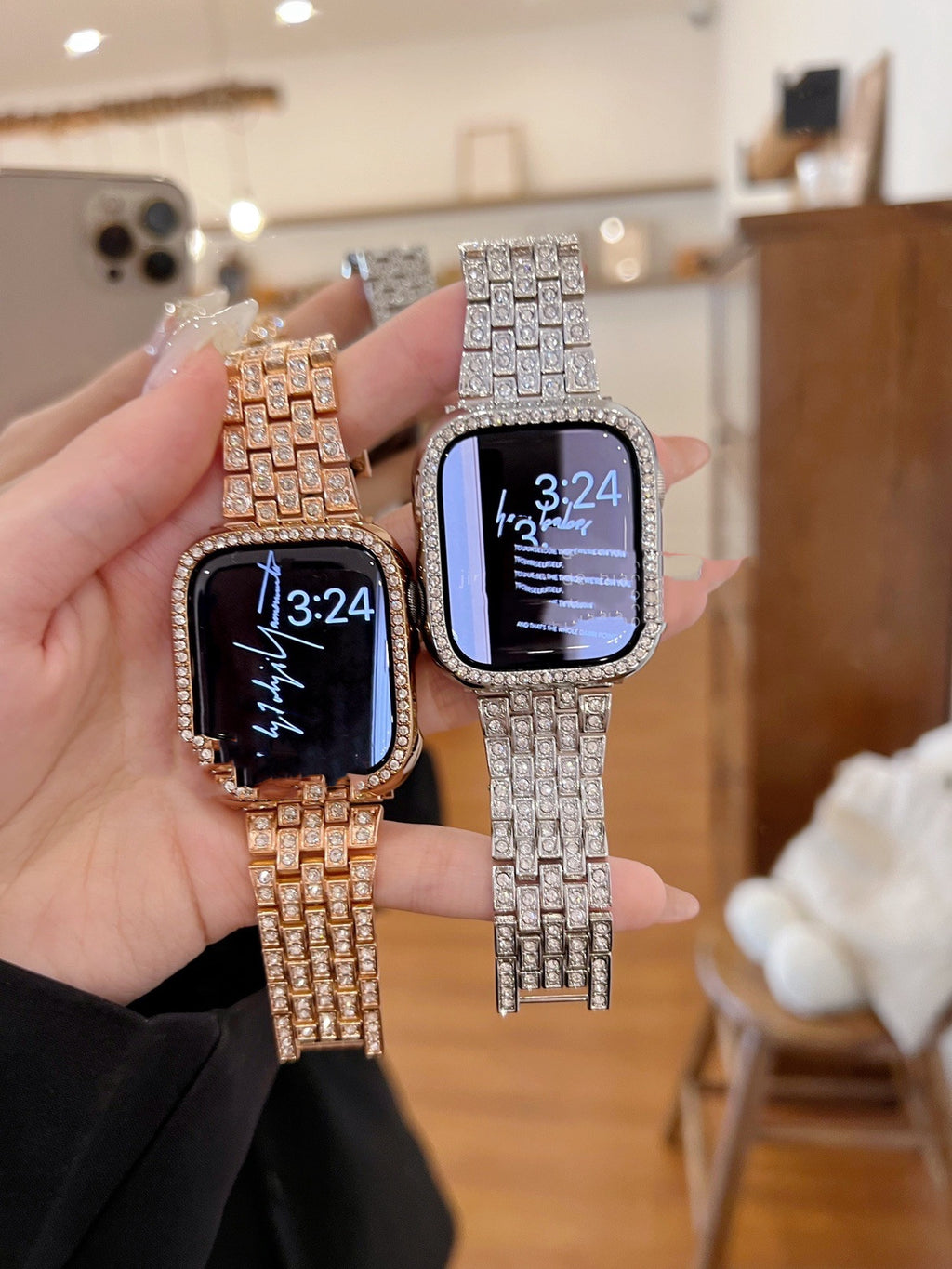 Diamant-Band für Apple Watch – Edelstahl – Bild 5 | LuxeStyle