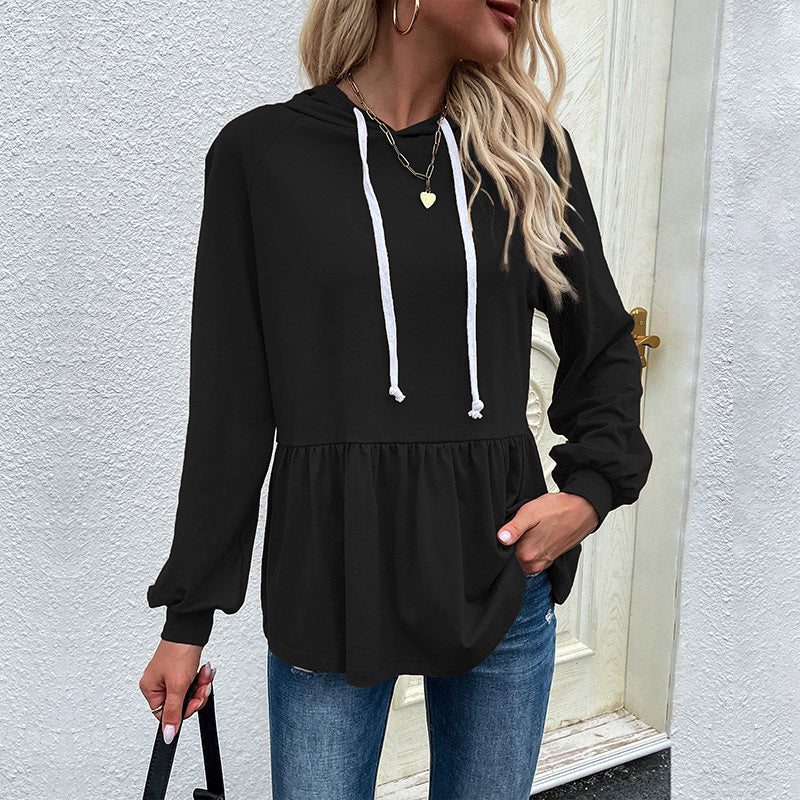 Unifarbener Kapuzenpullover im Designer-Stil