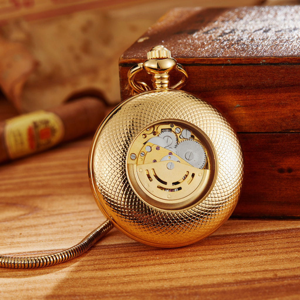 Mechanische Taschenuhr mit Klappdeckel
