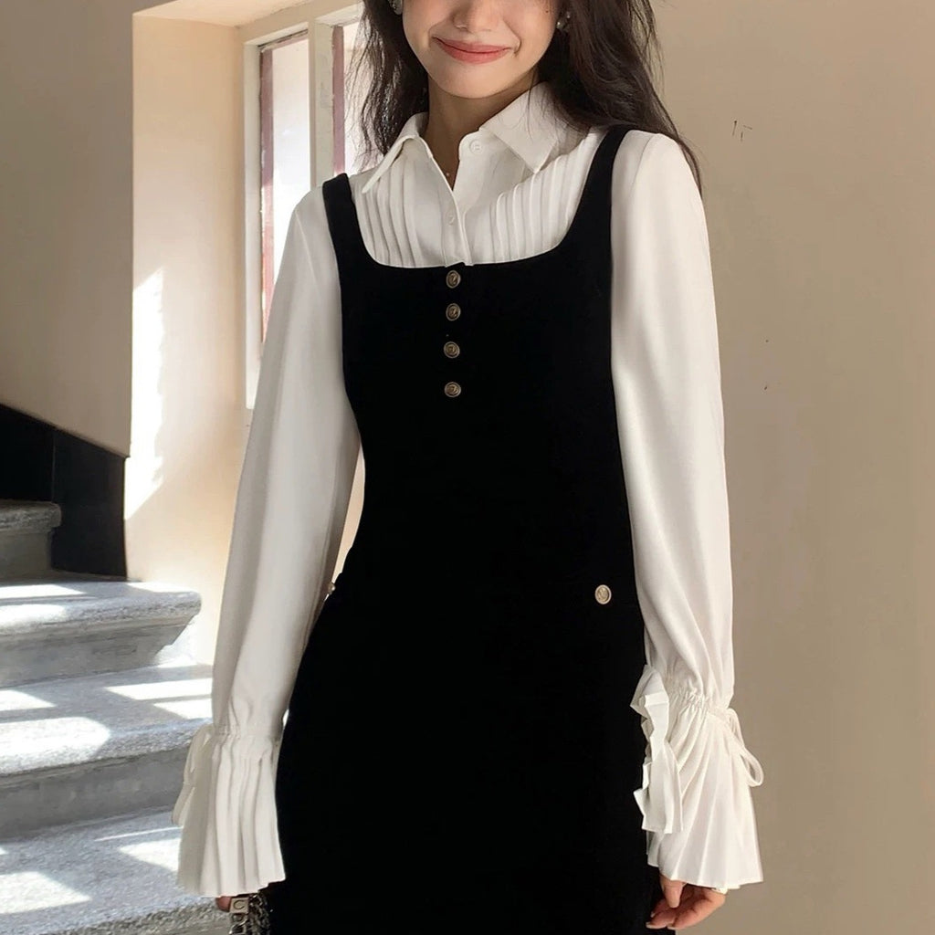 Weisses Französisches Casual-Shirt