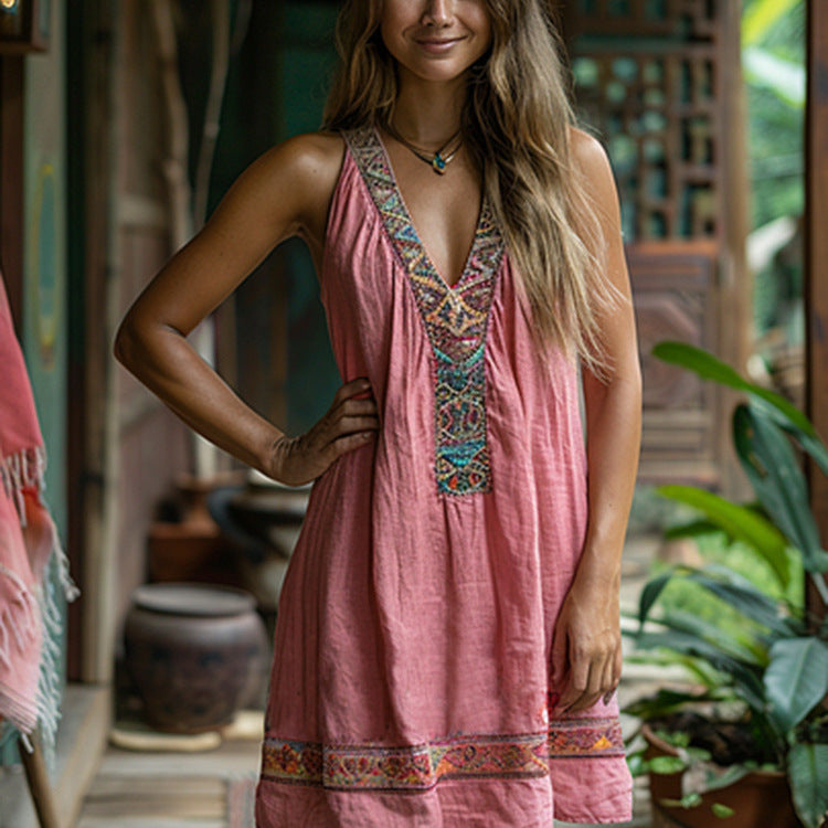 Vintage Boho Damenkleid