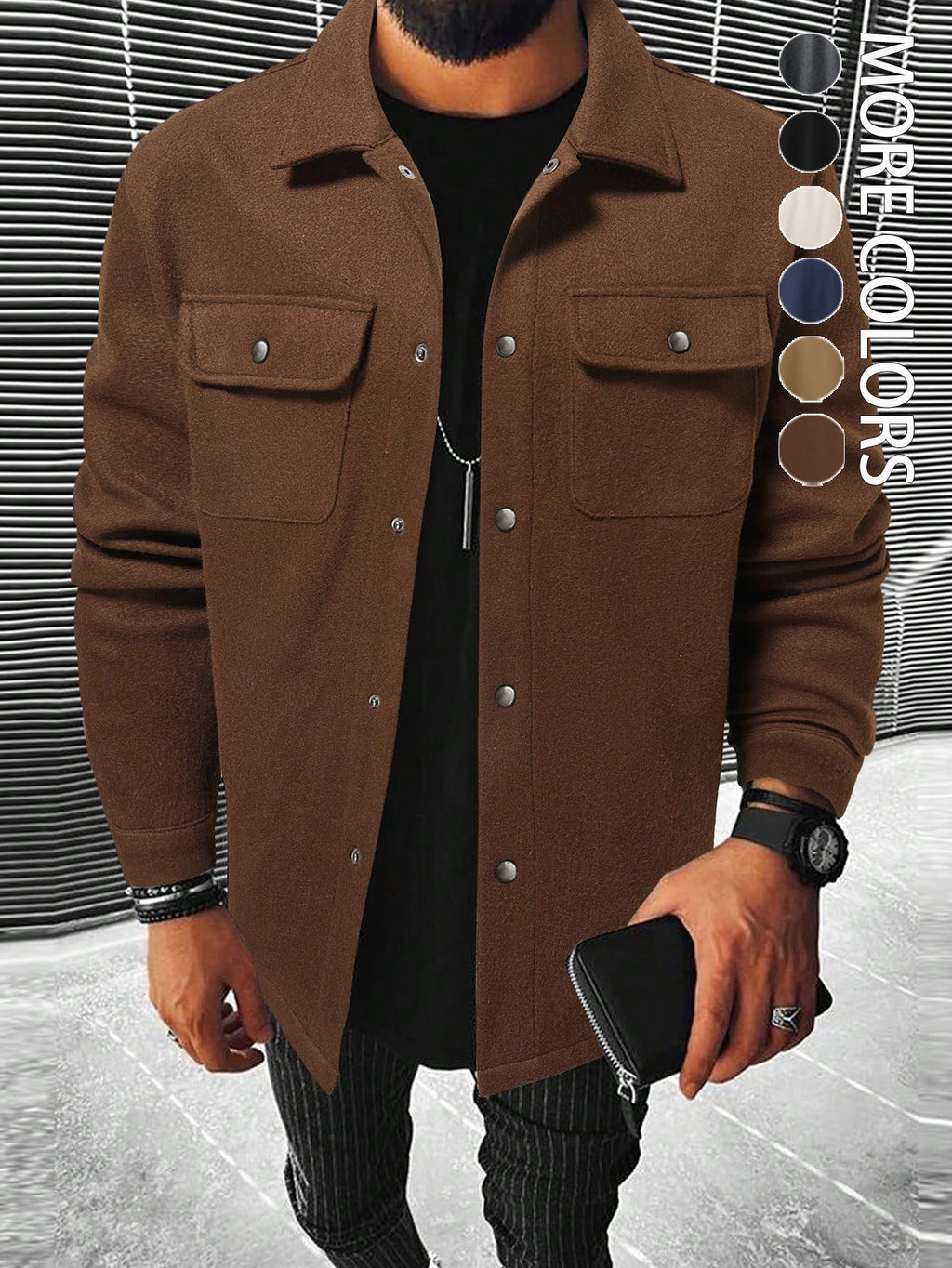 Herren Workwear Jacke mit Reverskragen