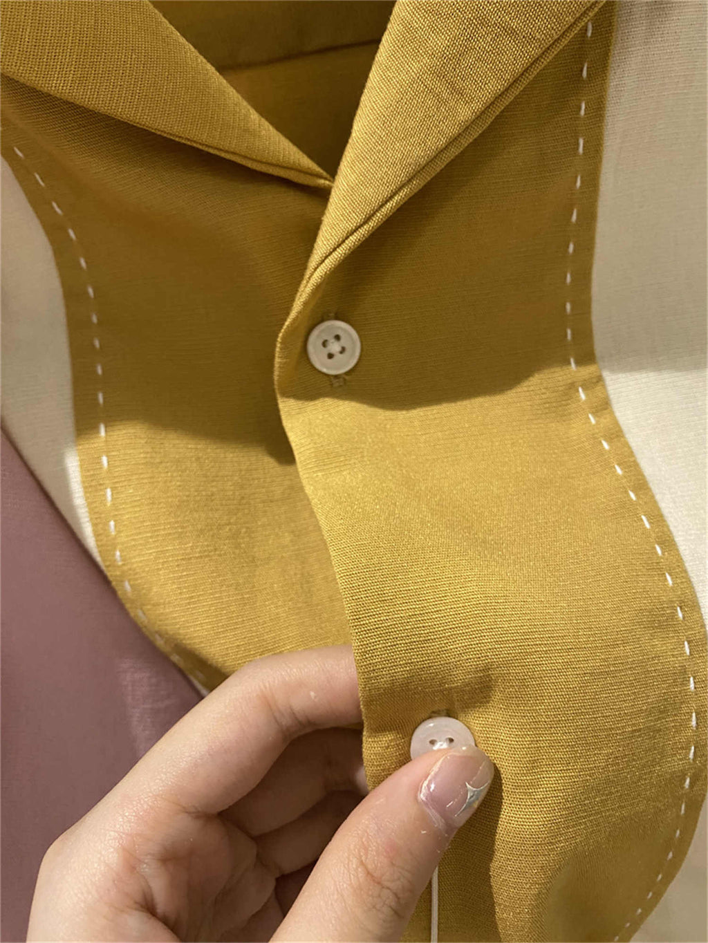 Loose Fit Herrenhemd Kurzarm mit Revers – Ansicht 5