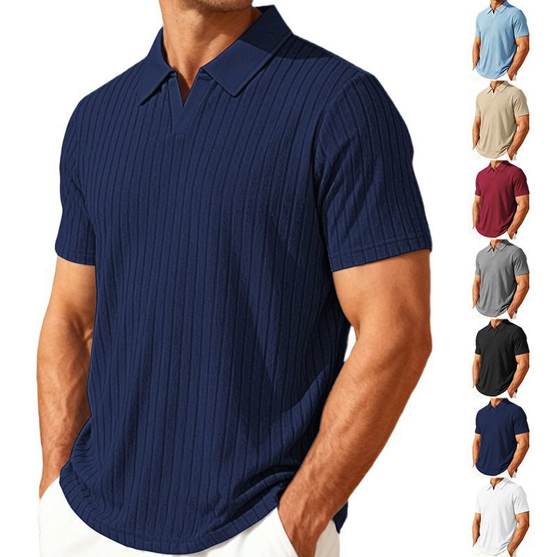 Gestreiftes Jacquard-Freizeithemd für Herren – Bild 9 | LuxeStyle