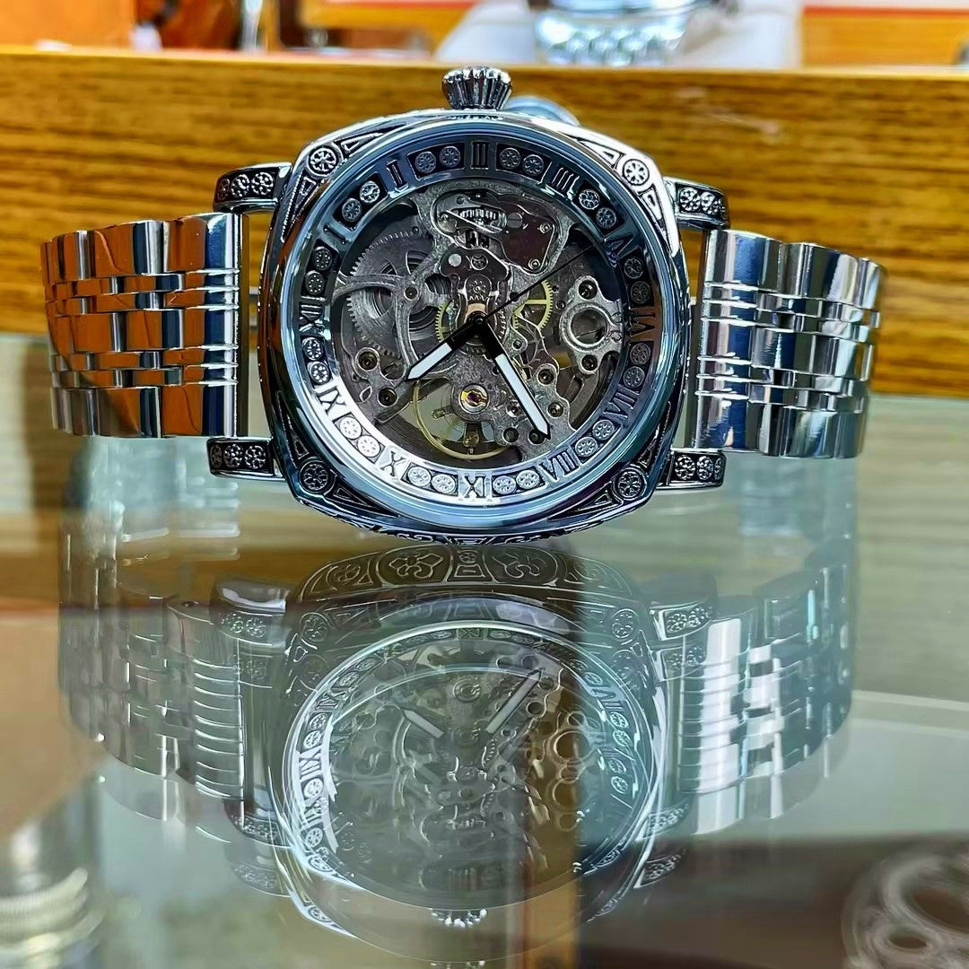 Relief-cut Automatik-Herrenuhr – Ansicht 6