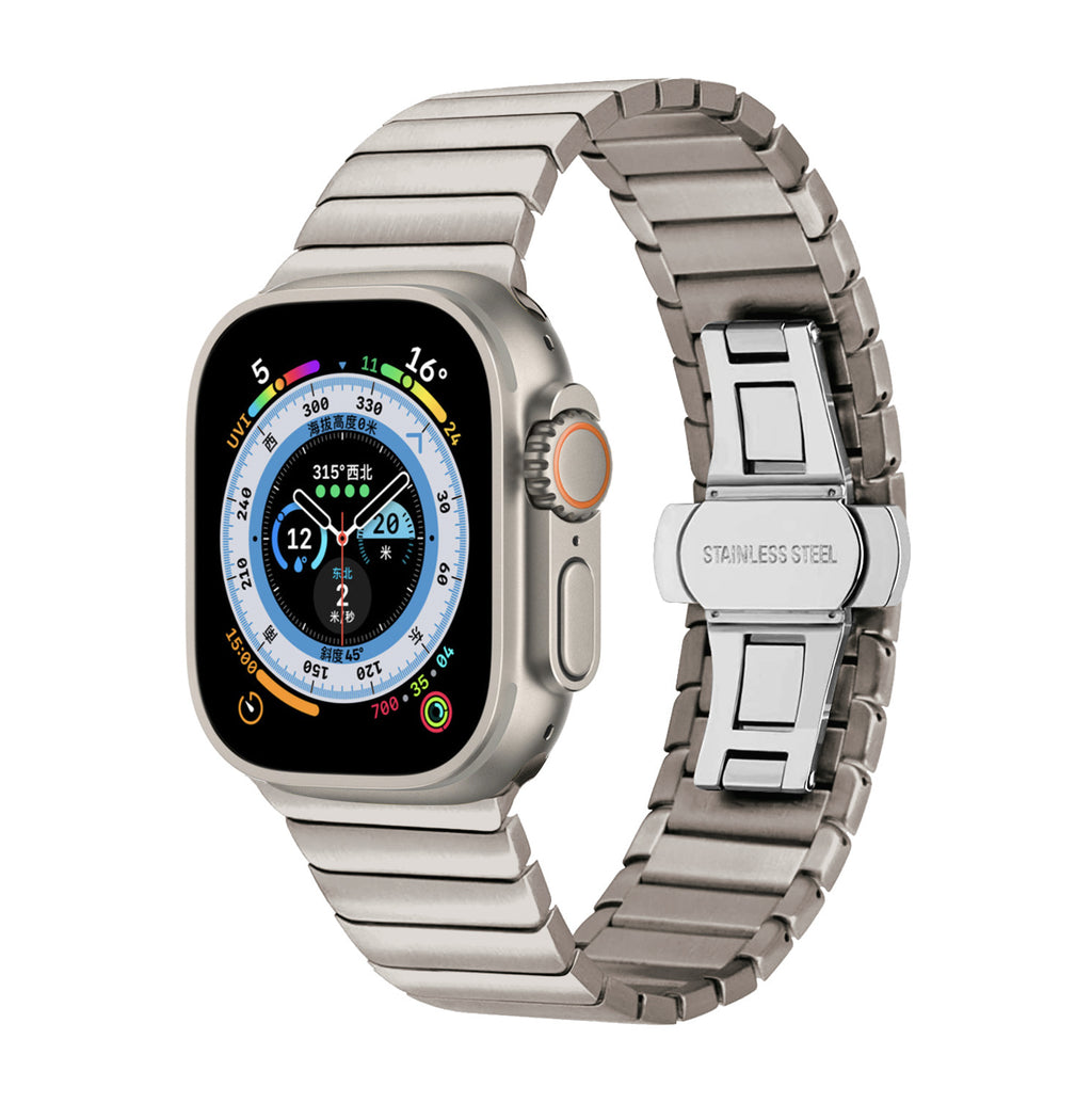 Edelstahl-Armband für Apple Watch 8, Schleifenschnalle