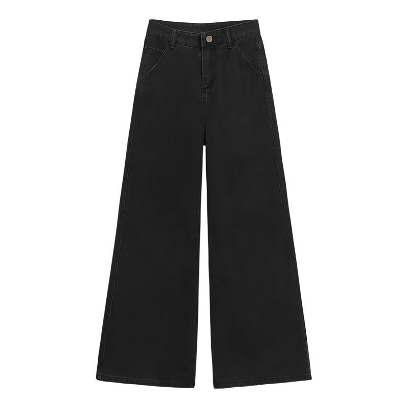 Hohe schwarze Jeans