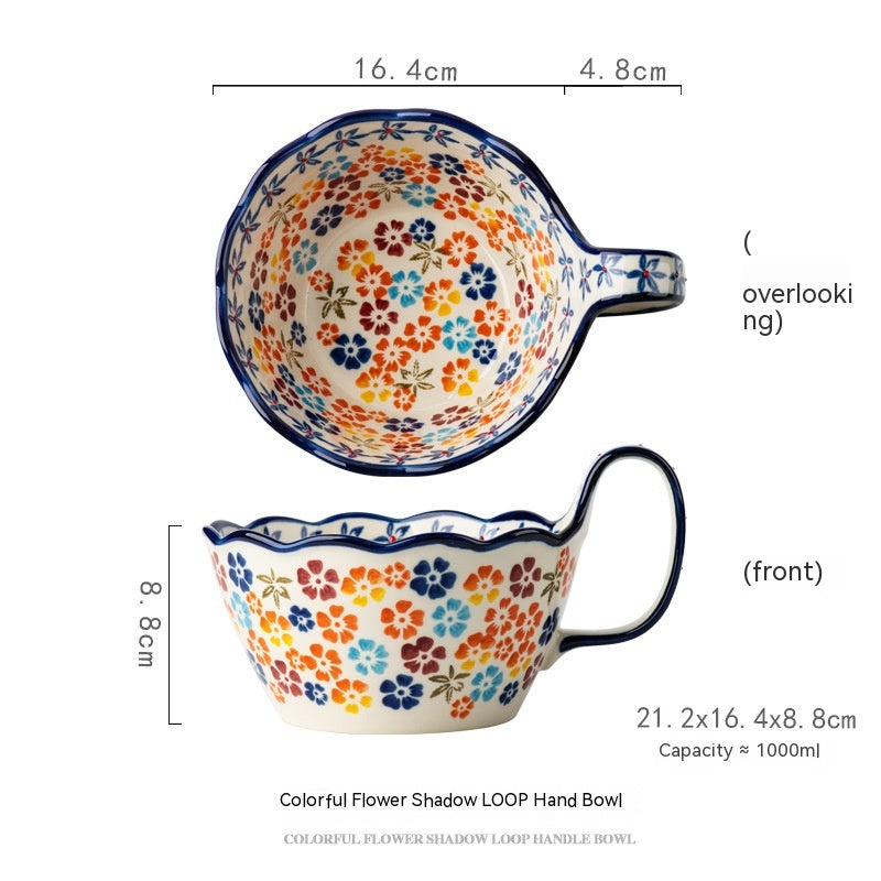 Vintage Keramikschale mit handbemaltem Griff – Bild 7 | LuxeStyle