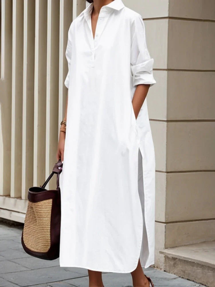 Elegantes Hemdkleid mit Seitenschlitz