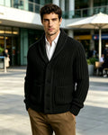 Herren Strick-Cardigan mit Streifen