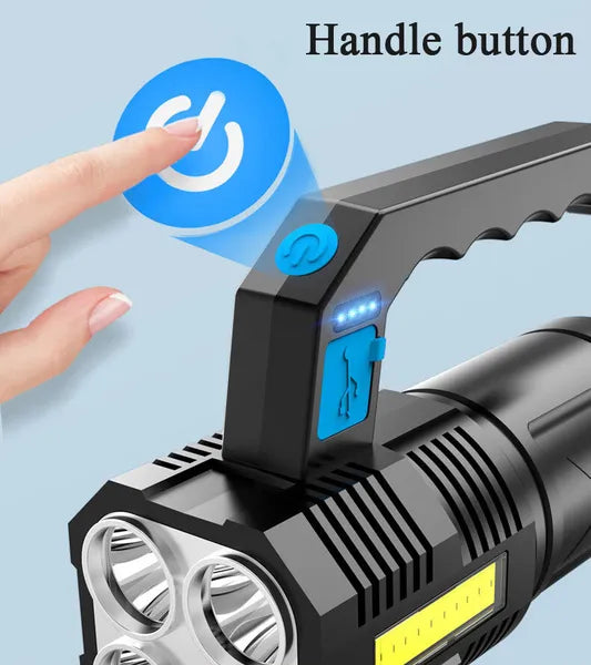 Superheller LED Handscheinwerfer mit USB-Ladefunktion
