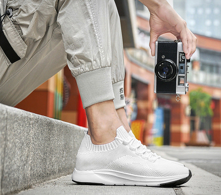Weisser Sneaker mit verstecktem 7 cm Absatz – Bild 7 | LuxeStyle