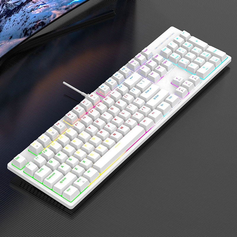 Mechanische Tastatur mit 104 Tasten, USB-C, Blue Switches