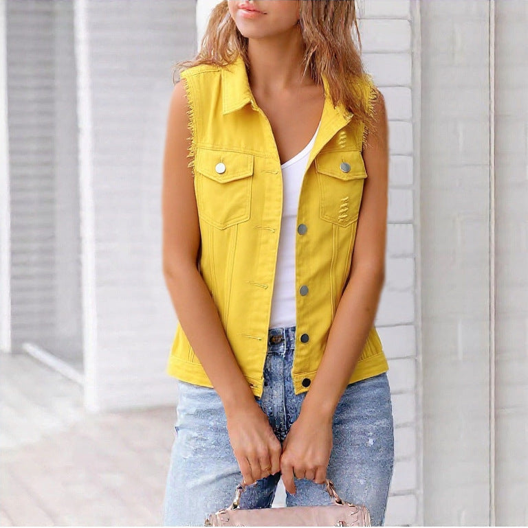Denim-Weste für Frühling und Sommer