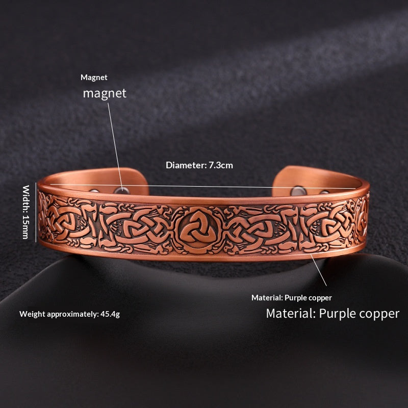 Magnetarmband aus rotem Kupfer – Bild 3 | LuxeStyle