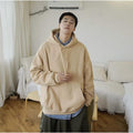 Unifarbenes Kapuzen-Sweatshirt