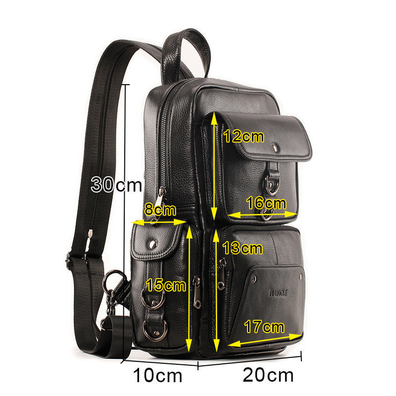 Rindsleder-Rucksack mit Reissverschluss – Bild 3 | LuxeStyle