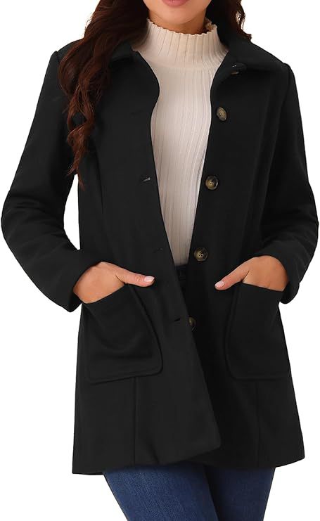 Eleganter Wollmantel mit Reverskragen