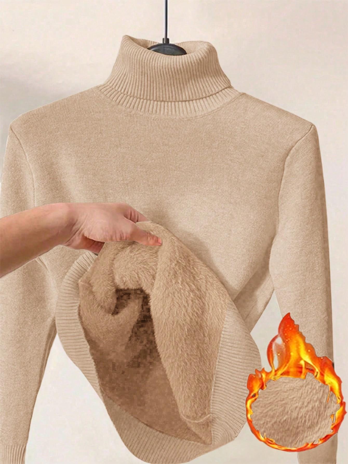 Damen Fleece Rollkragenpullover